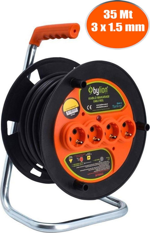 Makaralı Seyyar Uzatma Kablosu 3x1.5 Mm (35 Metre)