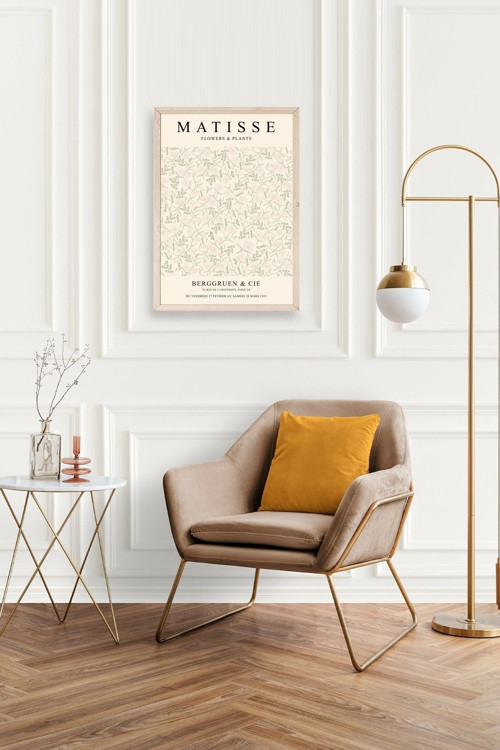 Büro Ev Ofis Dekoru için 23x30CM Tekli Ahşap Çerçeveli HMatisse Tablo No59