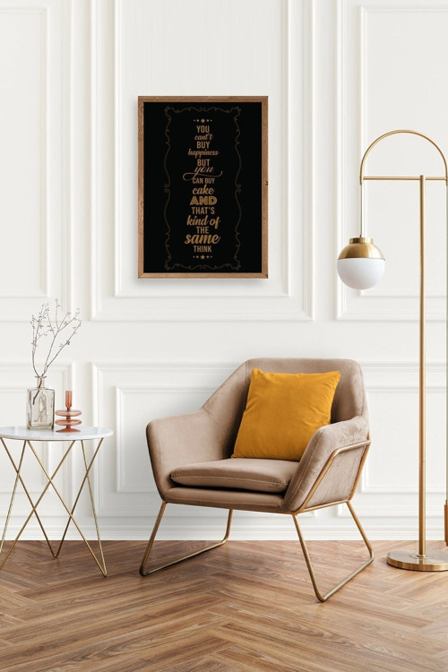 Büro Ev Ofis Dekoru için 50x70CM Tekli Ahşap Çerçeveli Modern Tema Tablo No209
