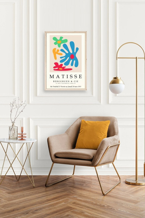 Büro Ev Ofis Dekoru için 23x30CM Tekli Ahşap Çerçeveli Fransız Tema Tablo No10