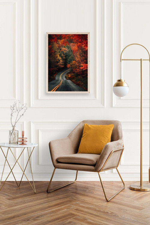 Büro Ev Ofis Dekoru için 50x70CM Tekli Ahşap Çerçeveli Anonim Tema Tablo No25