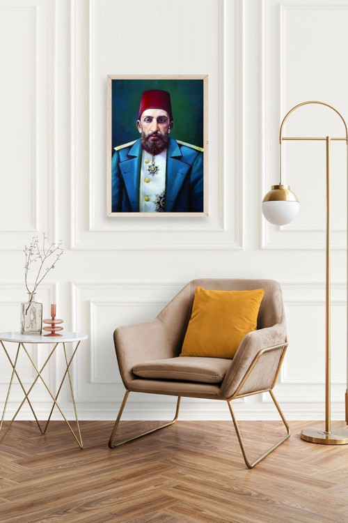 Büro Ev Ofis Dekoru için 17x23CM Tekli Ahşap Çerçeveli Osmanlı Tema Tablo No1