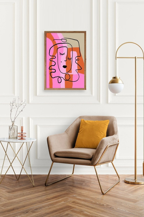 Büro Ev Ofis Dekoru için 30x42CM Tekli Ahşap Çerçeveli Motto Tema Tablo No239