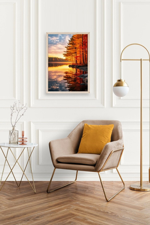 Büro Ev Ofis Dekoru için 30x42CM Tekli Ahşap Çerçeveli Anonim Tema Tablo No18