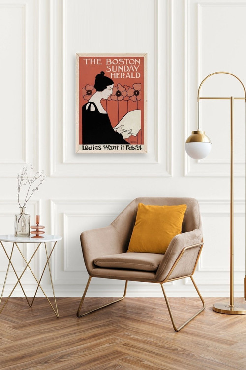 Büro Ev Ofis Dekoru için 23x30CM Tekli Ahşap Çerçeveli EReed Tablo No2