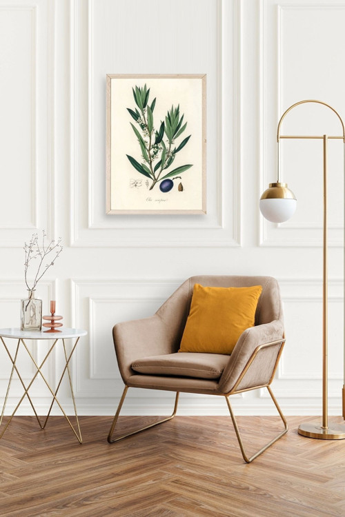 Büro Ev Ofis Dekoru için 17x23CM Tekli Ahşap Çerçeveli Yaprak Tema Tablo No223