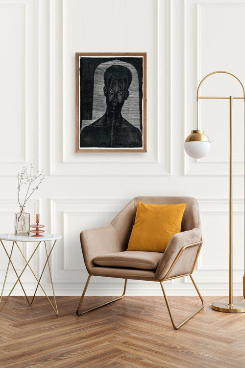 Büro Ev Ofis Dekoru için 30x42CM Tekli Ahşap Çerçeveli SJessurun Tablo No6