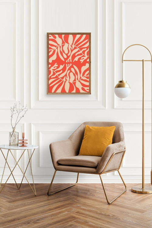 Büro Ev Ofis Dekoru için 30x42CM Tekli Ahşap Çerçeveli Modern Tema Tablo No138