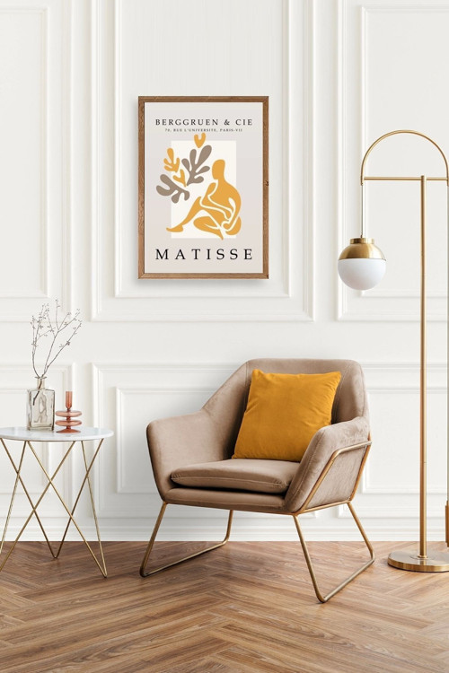 Büro Ev Ofis Dekoru için 50x70CM Tekli Ahşap Çerçeveli Modern Tema Tablo No235