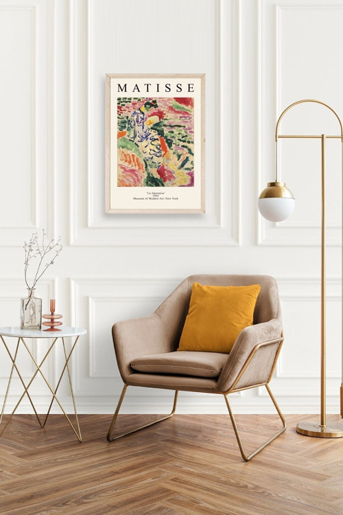 Büro Ev Ofis Dekoru için 50x70CM Tekli Ahşap Çerçeveli HMatisse Tablo No55