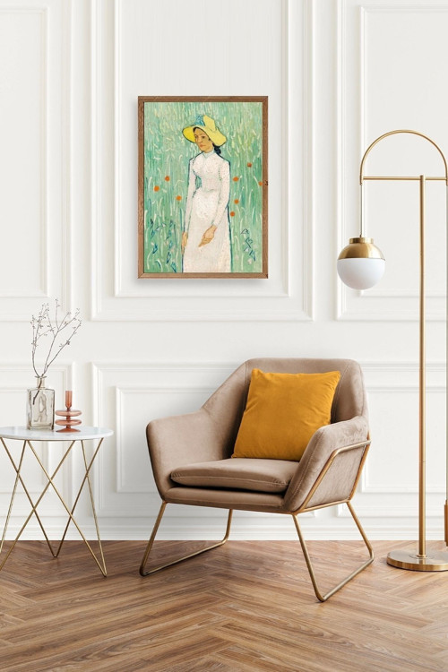 Büro Ev Ofis Dekoru için 30x42CM Tekli Ahşap Çerçeveli VGogh Tablo No44