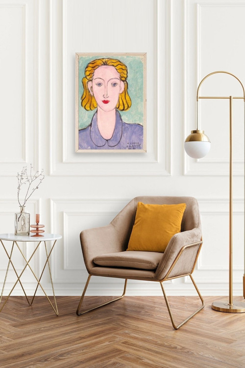 Büro Ev Ofis Dekoru için 50x70CM Tekli Ahşap Çerçeveli HMatisse Tablo No58