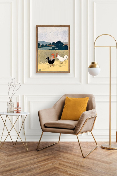 Büro Ev Ofis Dekoru için 30x42CM Tekli Ahşap Çerçeveli EPenfield Tablo No12