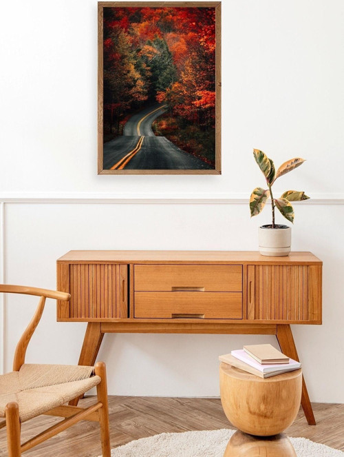 Büro Ev Ofis Dekoru için 30x42CM Tekli Ahşap Çerçeveli Anonim Tema Tablo No21