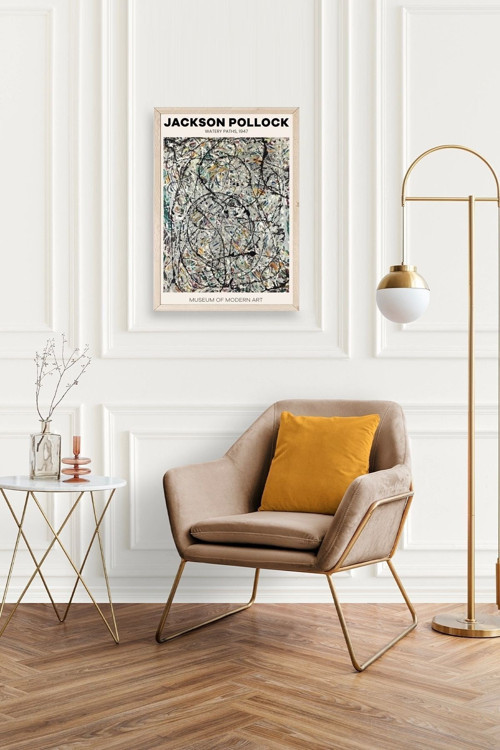 Büro Ev Ofis Dekoru için 30x42CM Tekli Ahşap Çerçeveli JPolloc Tablo No9