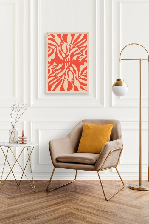 Büro Ev Ofis Dekoru için 17x23CM Tekli Ahşap Çerçeveli Modern Tema Tablo No34