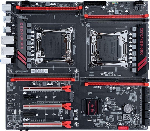 8D4 Intel X99 2666 MHz DDR4 Soket 2.5 Gbit Ethernet 2011-3 Çift İşlemci Destekli E-ATX Anakart