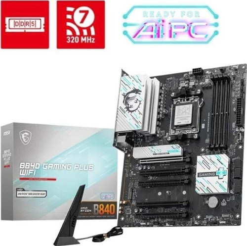 B840 GAMING PLUS WIFI AM5 DDR5 8000(OC)Mhz ATX Gaming (Oyuncu) Anakart