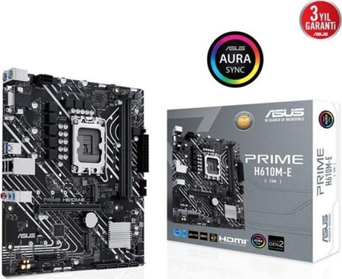 Prıme H610m-e-csm Ddr5 Hdmı-dp Pcıe 4.0 1700p Matx Kurumsal Anakart