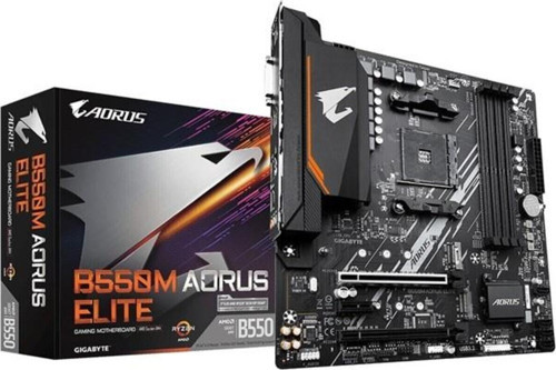 Gıgabyte B550m Aorus Elıte Ddr4 Hdmı Dvı Pcıe 16x V4.0 Am4 Atx