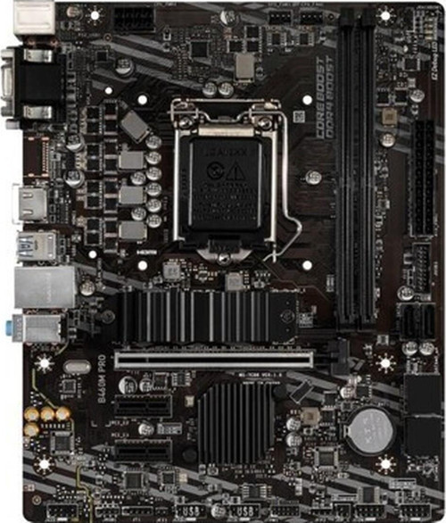 B460M PRO Soket 1200 DDR4 2933 VGA DVI HDMI M.2 USB 3.2 MATX Anakart