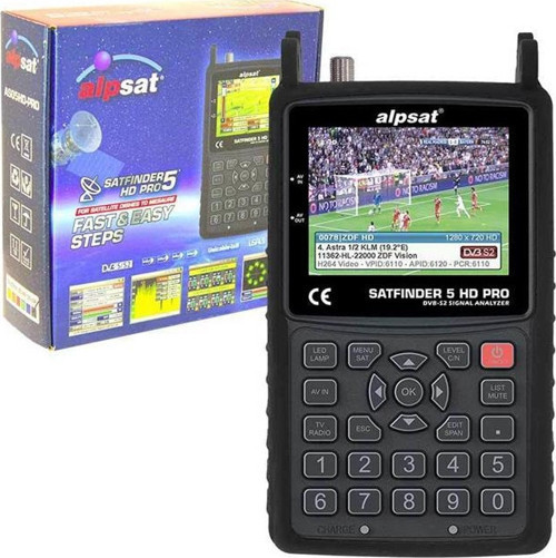 Alpsat Satfinder 5 Pro Hd Görüntülü Uydu Bulucu - Ahd-Tvı-Cvı Kmaera Test Monitörü