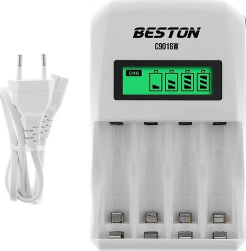 Beston C9016W Lcd Ekran Aa 1800Mah Aaa 900Mah Ekranlı Süper Hızlı Pil Şarj Cihazı