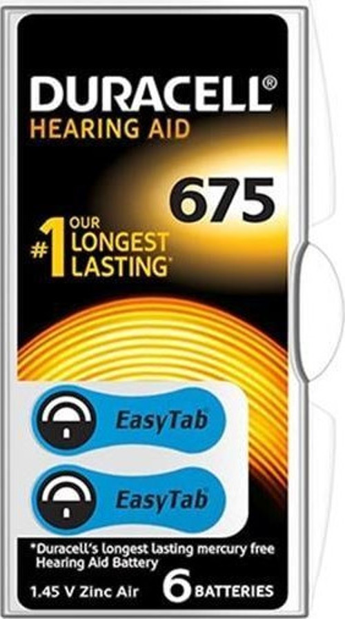 Duracell 675 No Kulaklık Pili (6'Lı Paket)