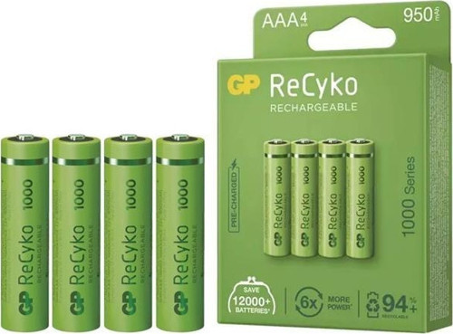 Gp Recyko 950 Mah Aaa 4'Lü Şarjlı İnce Kalem Pil Gp100Aaahce-2Eb4 (Gprhc103E001)