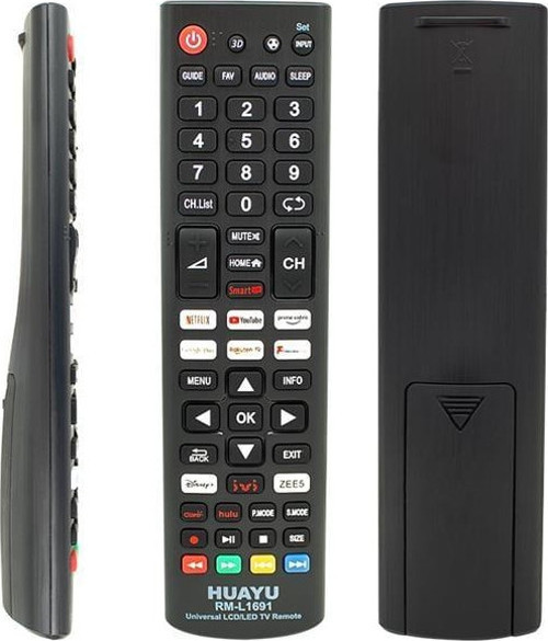 Huayu Rm-L1691 Netflix-Youtube-Prime Video-Google Play Tuşlu Universal Lcd Led Tv Kumandası