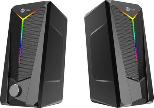 Lenovo Lecoo Ds104 Kablolu Usb + 3.5Mm Jack 6W 80Db Rgb Işıklı 1+1 Gaming Speaker - Hoparlör