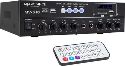 Magicvoice Mv-510 50 Watt Usb-Sd-Bluetooth Girişli Hat Trafolu Ses Mixer