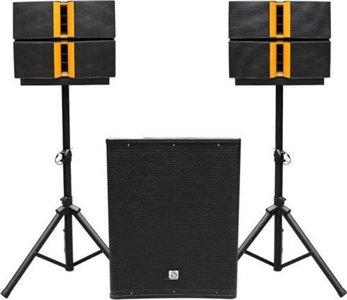Nacario Shile Przz12Au 1200W Rms Aktif Ses Sistemi 18" Subwoofer 120Oz 4 Satellite Kule Seti Dsp Kontrollü B