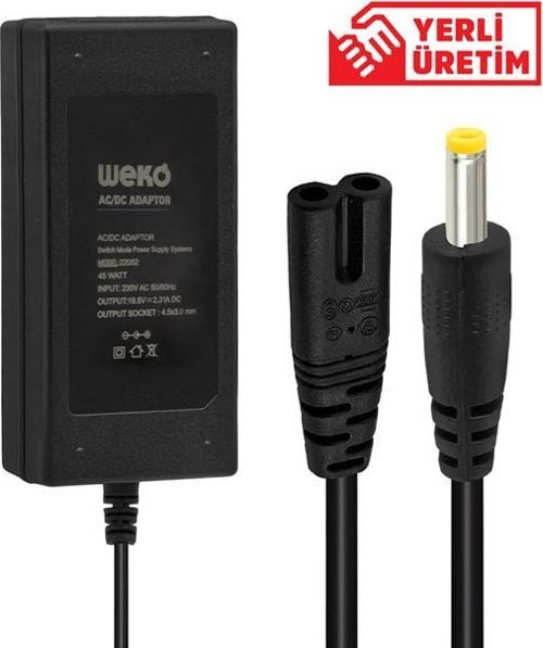 Weko 19.5V 2.31Ah 4.5X3.0Mm Uçlu Notebook Adaptör