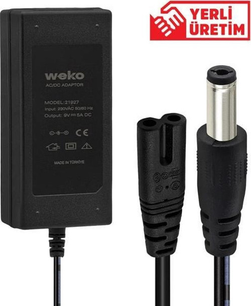 Weko 9 Volt - 5 Amper Masaüstü Adaptör 5.5*2.5 Mm Uçlu Yerli̇ Üreti̇M