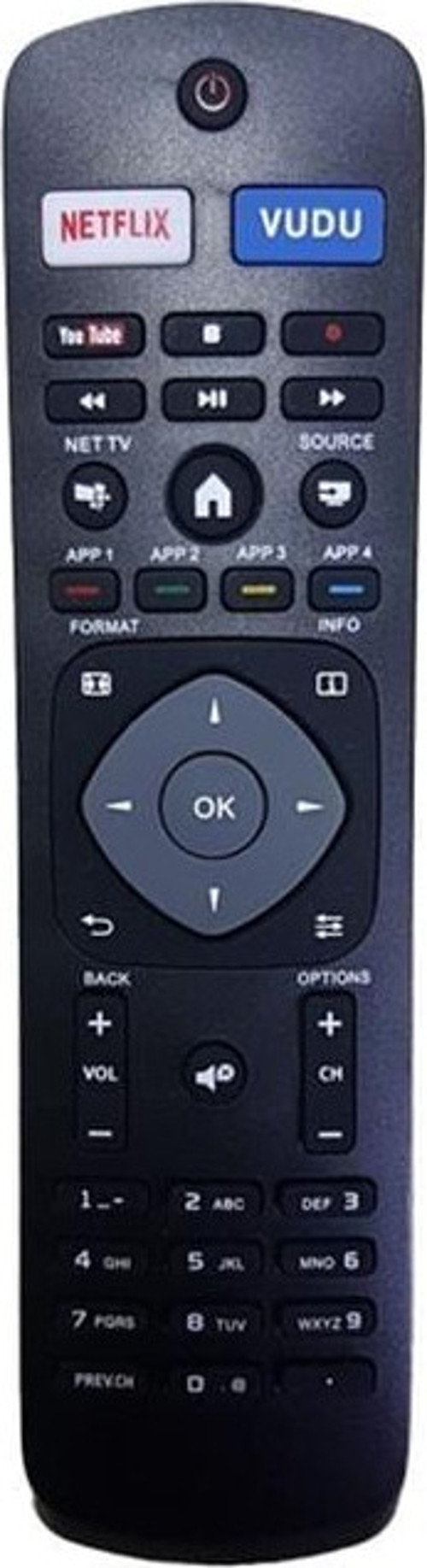 Weko Phılıps Nh500Up Netflıx-Vudu-Youtube Tuşlu Led Lcd Smart Tv Kumandası