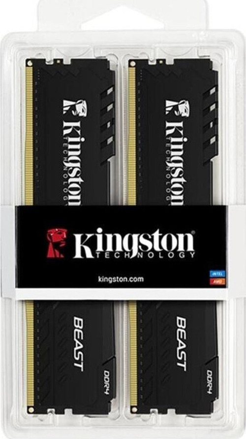 Beast, KF436C18BBK2/32TR, 32Gb (2x16Gb), 3600Mhz, DDR4, CL18, Desktop Gaming RAM (Soğutucu