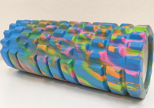Pro Series Cloudy Marble Foam Roller Pilates Masaj Rulosu Mavi