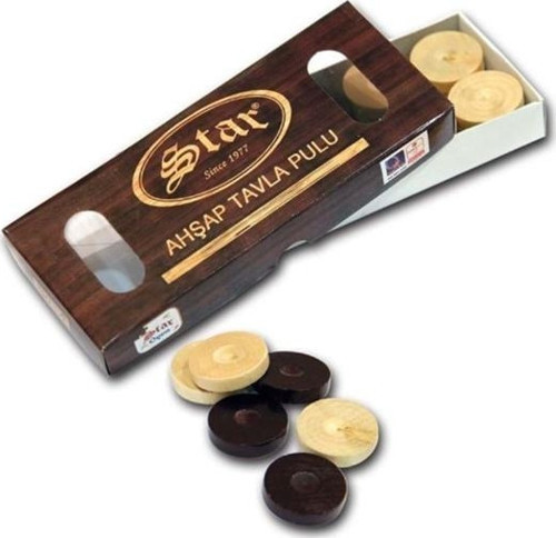 Star Ahşap Tavla Pulu No:4