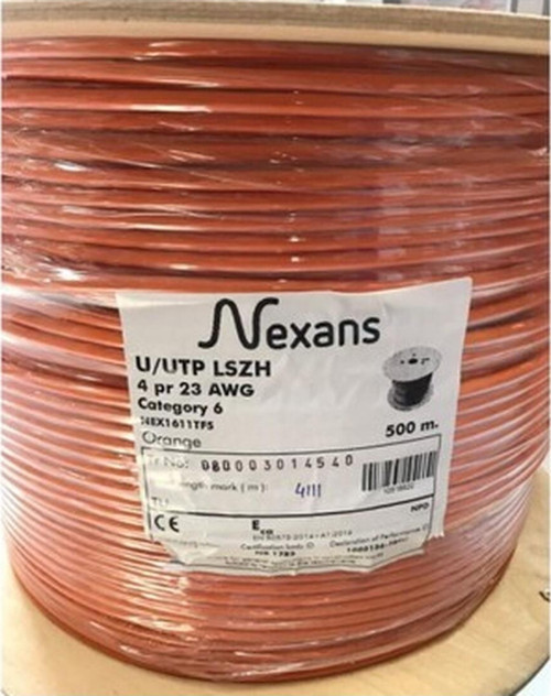 Cat6 500M 23AWG (0,58MM) Utp %100 BakIR, Lszh Halogen Free Makara Kablo