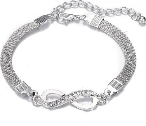 Kadın Kristal Bilezik Sonsuzluk Künye Elmas Blange Moda Bileklik Takı Trend Lüks Kk3556