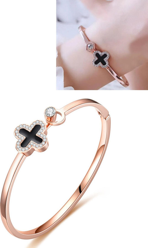 Kadın Bilekliği Takı Rose Gold Trend Hediye Şık RB55