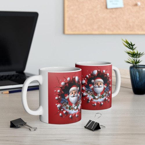 Yılbaşı Hediyesi Noel Baba Temalı Kupa Bardak