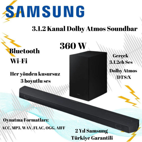Hw-q600c Soundbar Ev Sinema Sistemi 3.1.2 Kanal,bluetooth,hdmı-siyah
