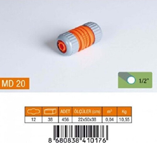 1/2" Lüx Hortum Eki Plastik Md20