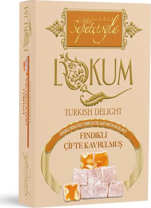 Kastamonu Meşhur Sepetçioğlu Fındıklı Çifte Kavrulmuş Lokum 240 G