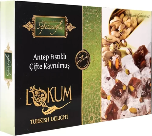 Kastamonu Meşhur Sepetçioğlu Antep Fıstıklı Çifte Kavrulmuş Lokum 300 G