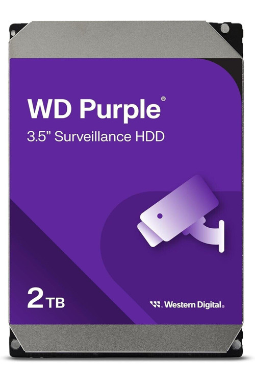 Western Digital 2TB WD Mor Gözetim Dahili Sabit Disk HDD - SATA 6 Gbs, 64 MB Önbellek, 3.5\" - WD2...