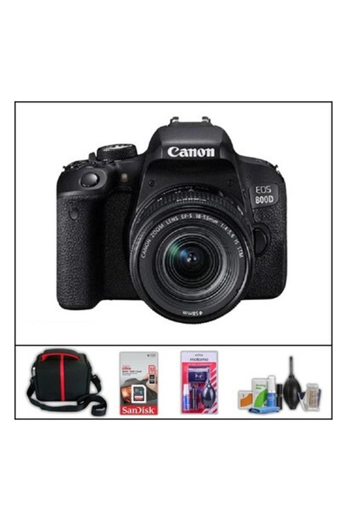 Eos 800 D + 18-55 mm Is Stm Lens Dslr Fotoğraf Makinesi (Çanta + 32 GB Sd Kart + Temizlik Kiti Hediyeli)
