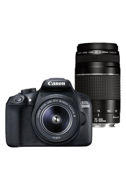 Eos 1300D 18-55 Mm + 75-300 Mm Dc Double Lens Dijital Slr Fotoğraf Makinesi (Canon Eurasia Garantili )